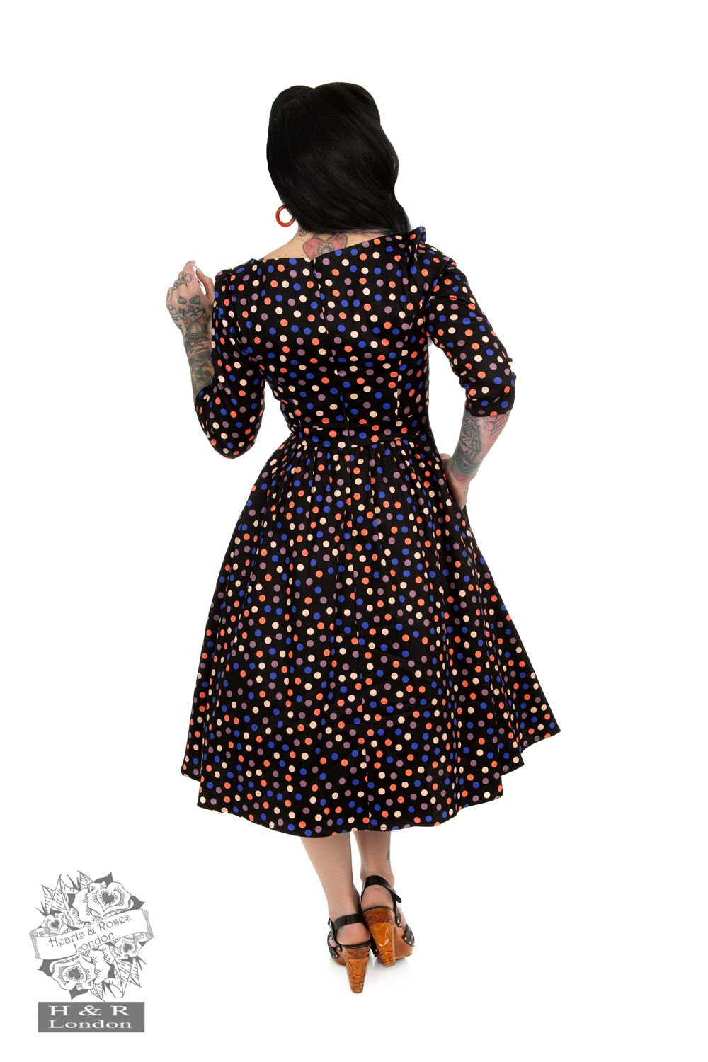 Ophelia Polka Dot Swing Dress